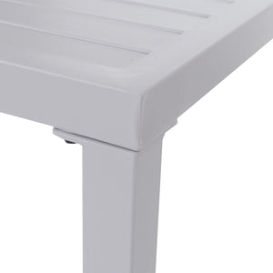 Stehtisch Gartentisch Bartisch Outdoor Metall 105x130x65cm hellgrau