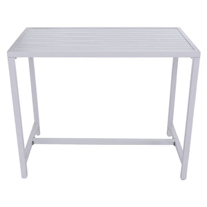 Stehtisch Gartentisch Bartisch Outdoor Metall 105x130x65cm hellgrau