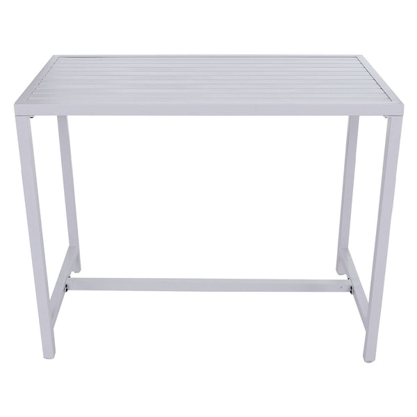 Stehtisch Gartentisch Bartisch Outdoor Metall 105x130x65cm hellgrau