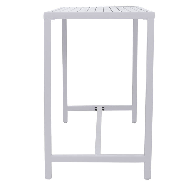Stehtisch Gartentisch Bartisch Outdoor Metall 105x130x65cm hellgrau