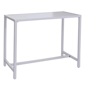 Stehtisch Gartentisch Bartisch Outdoor Metall 105x130x65cm hellgrau