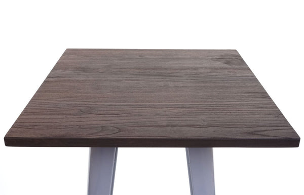 Stehtisch mit Holz-Tischplatte Bistrotisch Bartisch 107x60x60cm grau
