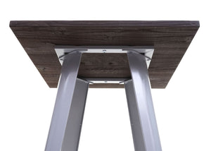 Stehtisch mit Holz-Tischplatte Bistrotisch Bartisch 107x60x60cm grau