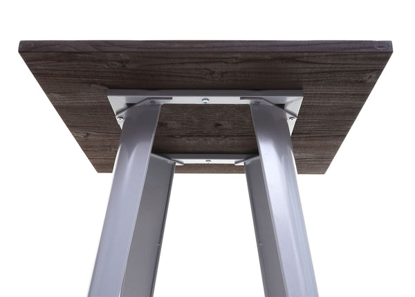 Stehtisch mit Holz-Tischplatte Bistrotisch Bartisch 107x60x60cm grau