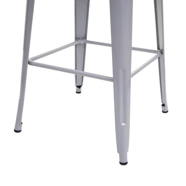 Stehtisch mit Holz-Tischplatte Bistrotisch Bartisch 107x60x60cm grau