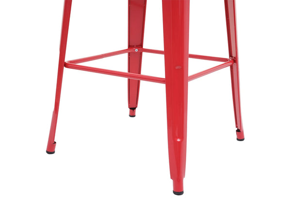 Stehtisch mit Holz-Tischplatte Bistrotisch Bartisch 107x60x60cm rot