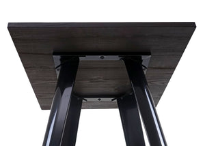 Stehtisch mit Holz-Tischplatte Bistrotisch Bartisch 107x60x60cm schwarz