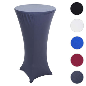 Stehtischhusse Tischhusse Stretch Bezug Ø60cm anthrazit-grau