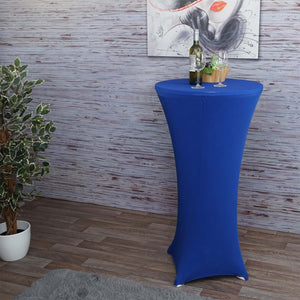 Stehtischhusse Tischhusse Stretch Bezug Ø60cm blau