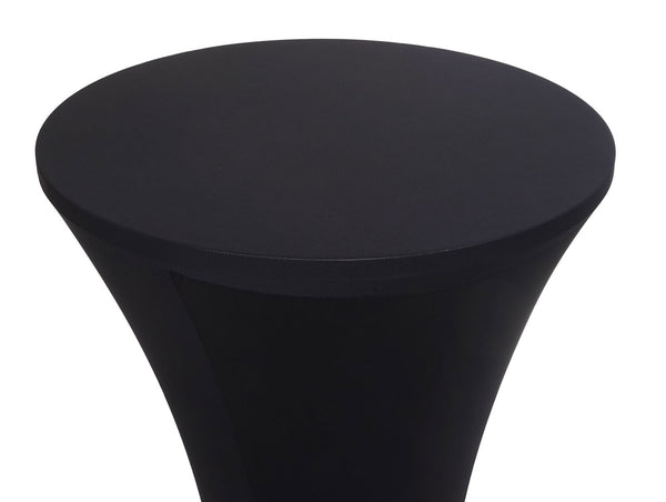 Stehtischhusse Tischhusse Stretch Bezug Ø60cm schwarz