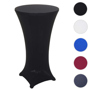 Stehtischhusse Tischhusse Stretch Bezug Ø60cm schwarz