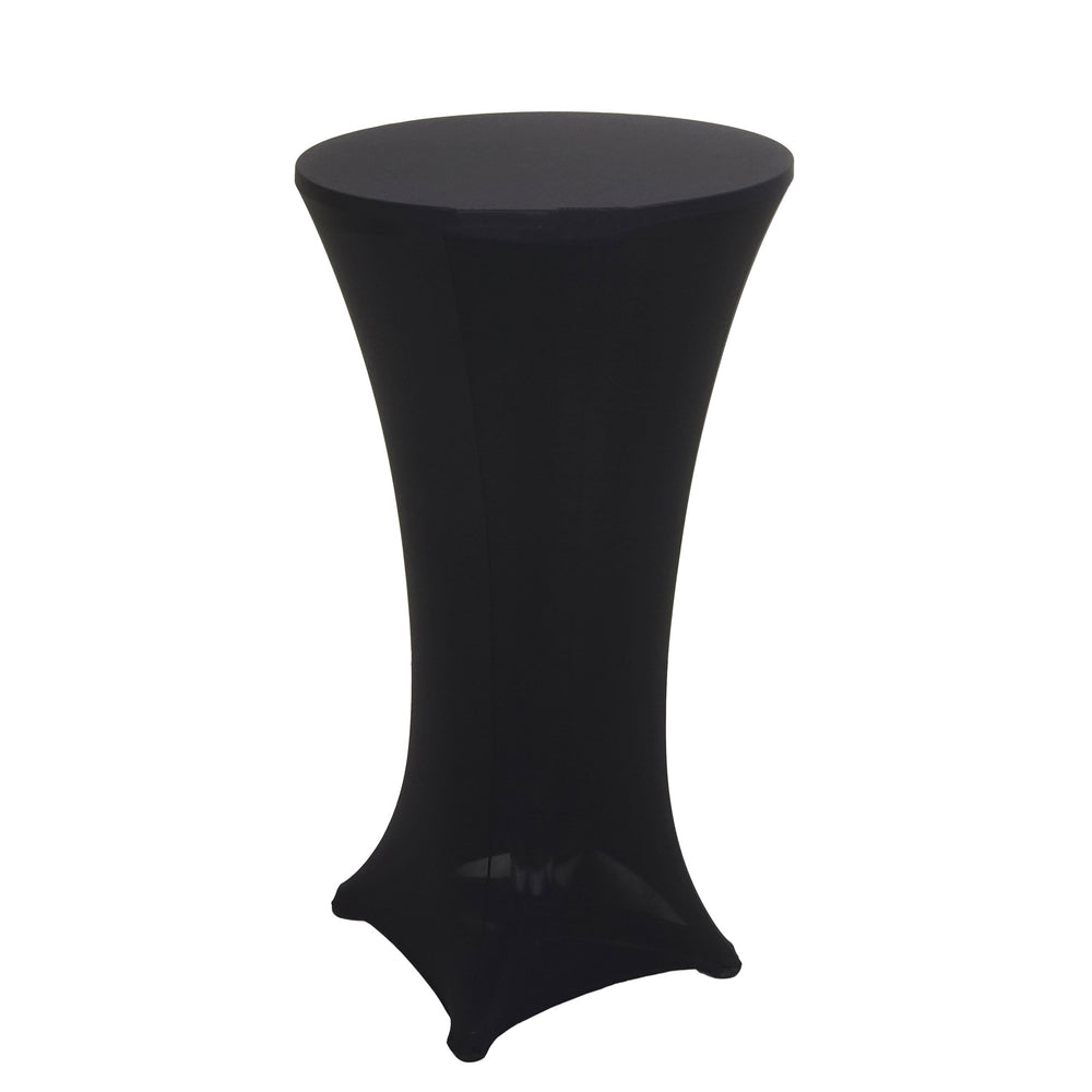 Stehtischhusse Tischhusse Stretch Bezug Ø60cm schwarz