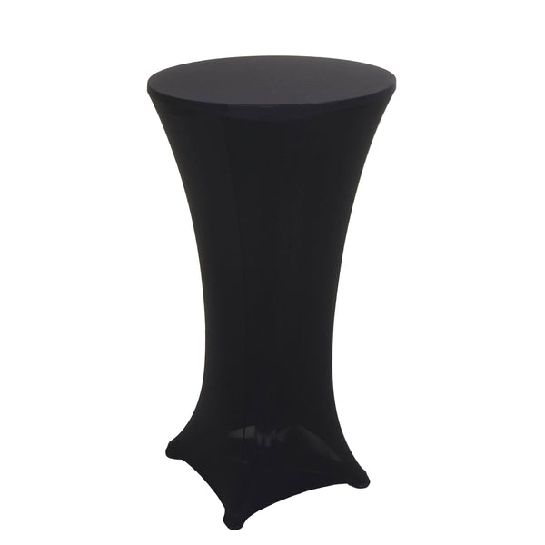 Stehtischhusse Tischhusse Stretch Bezug Ø60cm schwarz