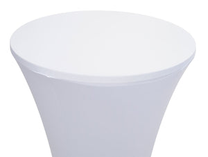 Stehtischhusse Tischhusse Stretch Bezug Ø60cm weiss