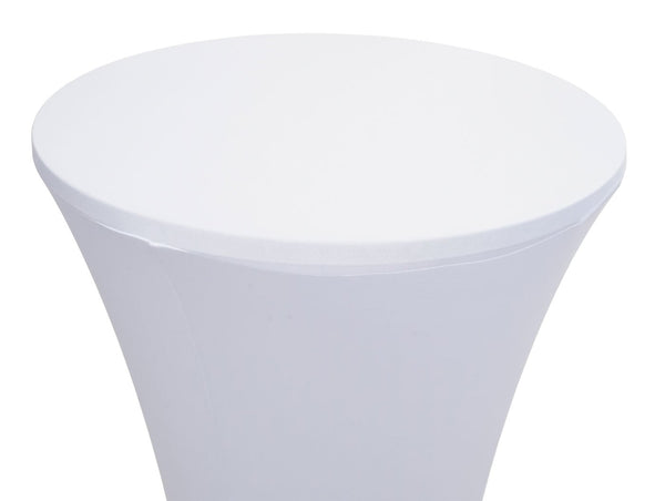Stehtischhusse Tischhusse Stretch Bezug Ø60cm weiss