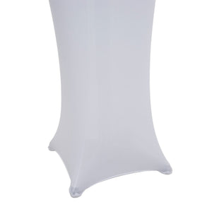 Stehtischhusse Tischhusse Stretch Bezug Ø60cm weiss
