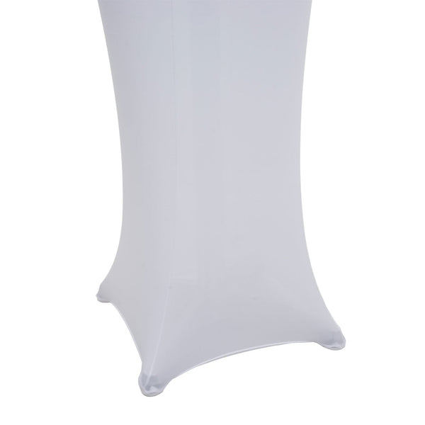 Stehtischhusse Tischhusse Stretch Bezug Ø60cm weiss