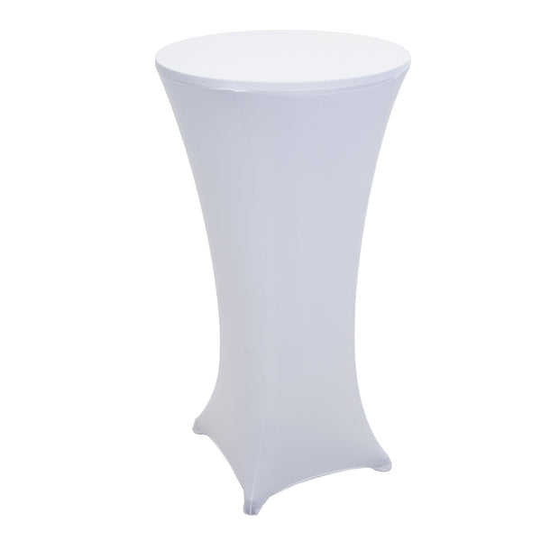 Stehtischhusse Tischhusse Stretch Bezug Ø60cm weiss