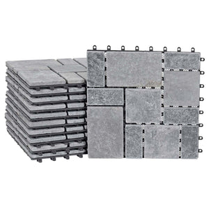 Steinfliese 1m2 JAM-K70 Gartenfliese Naturstein 11x je 30x30cm