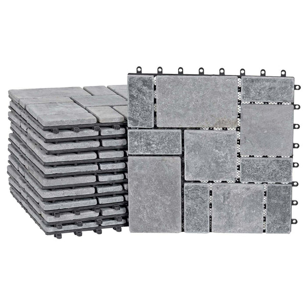 Steinfliese 1m2 JAM-K70 Gartenfliese Naturstein 11x je 30x30cm
