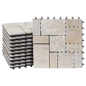 Steinfliese 1m2 JAM-K70 Gartenfliese Naturstein 11x je 30x30cm