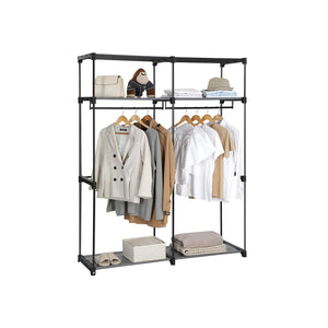 Stoff-Kleiderschrank Grau