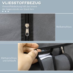 Stoffschrank mit Kleiderstange und Regalen Aufbewahrung dunkelgrau