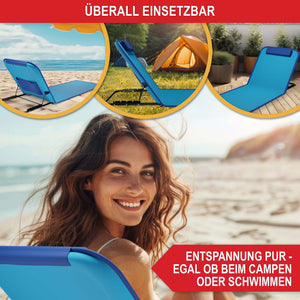 Strandliege Faltbar tragbar 165x49cm 5-fach verstellbar