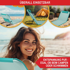 Strandliege Faltbar tragbar 165x49cm 5-fach verstellbar