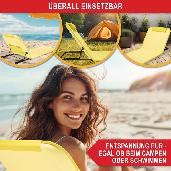 Strandliege Faltbar tragbar 165x49cm 5-fach verstellbar
