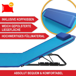 Strandliege Faltbar tragbar 165x49cm 5-fach verstellbar