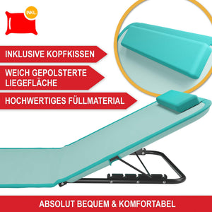 Strandliege Faltbar tragbar 165x49cm 5-fach verstellbar