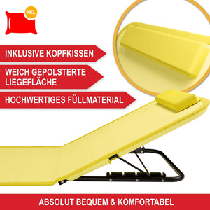 Strandliege Faltbar tragbar 165x49cm 5-fach verstellbar