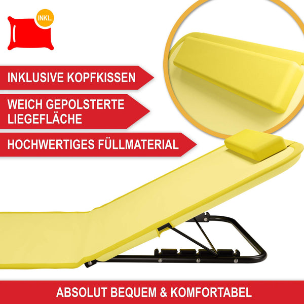 Strandliege Faltbar tragbar 165x49cm 5-fach verstellbar