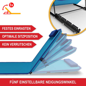 Strandliege Faltbar tragbar 165x49cm 5-fach verstellbar