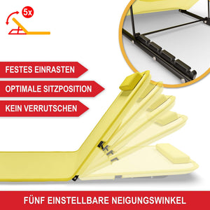 Strandliege Faltbar tragbar 165x49cm 5-fach verstellbar