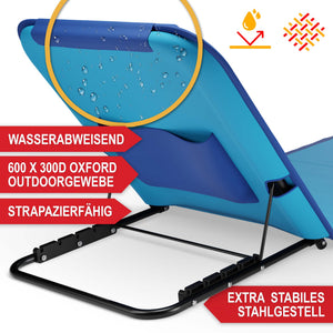 Strandliege Faltbar tragbar 165x49cm 5-fach verstellbar