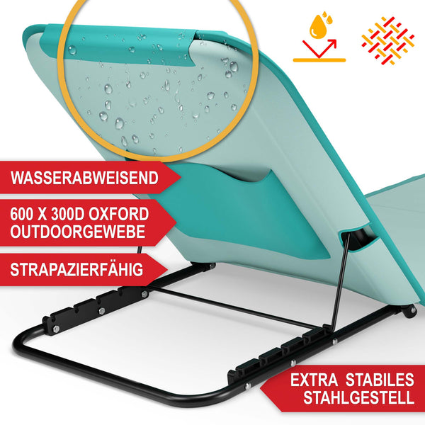 Strandliege Faltbar tragbar 165x49cm 5-fach verstellbar