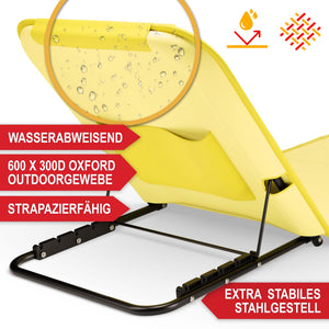 Strandliege Faltbar tragbar 165x49cm 5-fach verstellbar