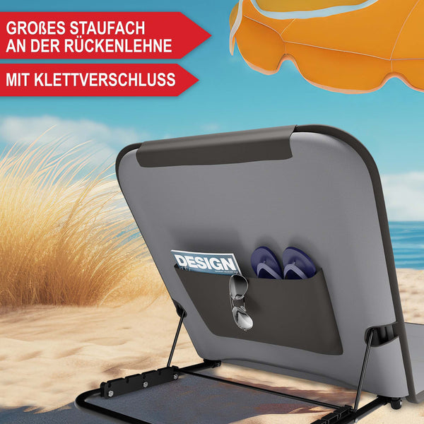 Strandliege Faltbar tragbar 165x49cm 5-fach verstellbar