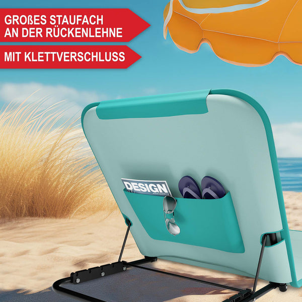 Strandliege Faltbar tragbar 165x49cm 5-fach verstellbar