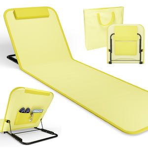 Strandliege Faltbar tragbar 165x49cm 5-fach verstellbar