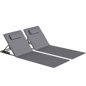 Strandmatte klappbar 2er Set mit Rückenlehne und Kopfstütze