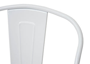 Stuhl Bistrostuhl Stapelstuhl Metall Industriedesign stapelbar weiss