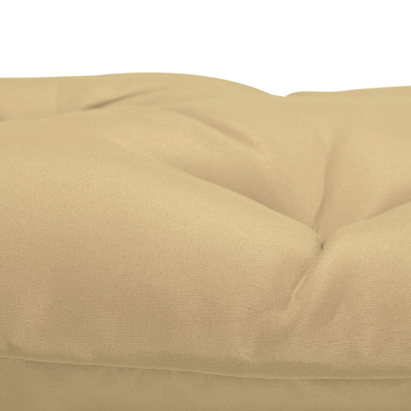 Stuhlkissen 2er Set 8cm dick mit Bindebändern 98x50cm khaki
