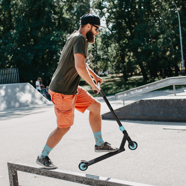 Stunt Scooter ABEC 9 Kugellager Kunstlederräder ab 14 Jahre Grün
