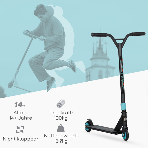 Stunt Scooter ABEC 9 Kugellager Kunstlederräder ab 14 Jahre Grün
