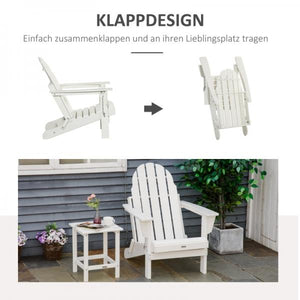 Gartenstuhl, Klappstuhl, ergonomisches Design, wetterfest, Kunststoff, weiss