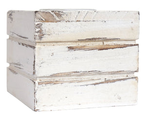 Teelichthalter Set im Shabby Vintage Look 4-teilig weiss