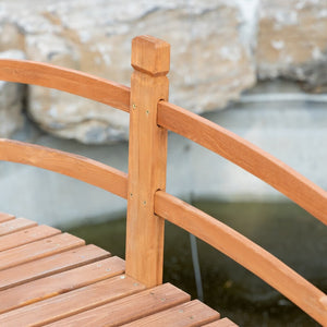 Teichbrücke Gartenbrücke Holzbrücke 185 cm x 72 cm x 58 cm